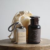 Sea Mediation Soap and Magnesium Muscle Soap with bundle bag in the background