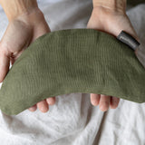 dark green linen weighted eye pillow